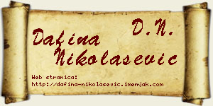 Dafina Nikolašević vizit kartica